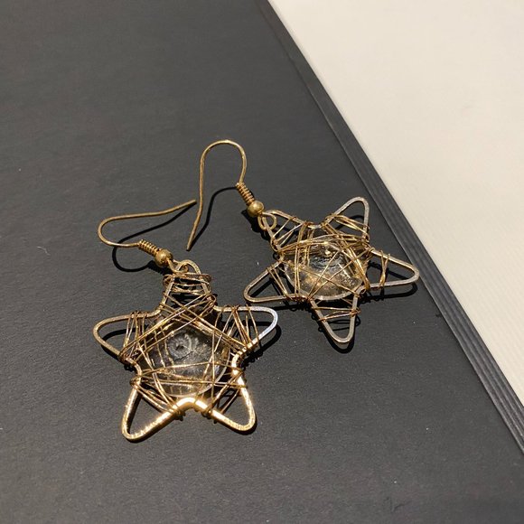 Y2K New Handmade Crystal Star Earring - Picture 3 of 3